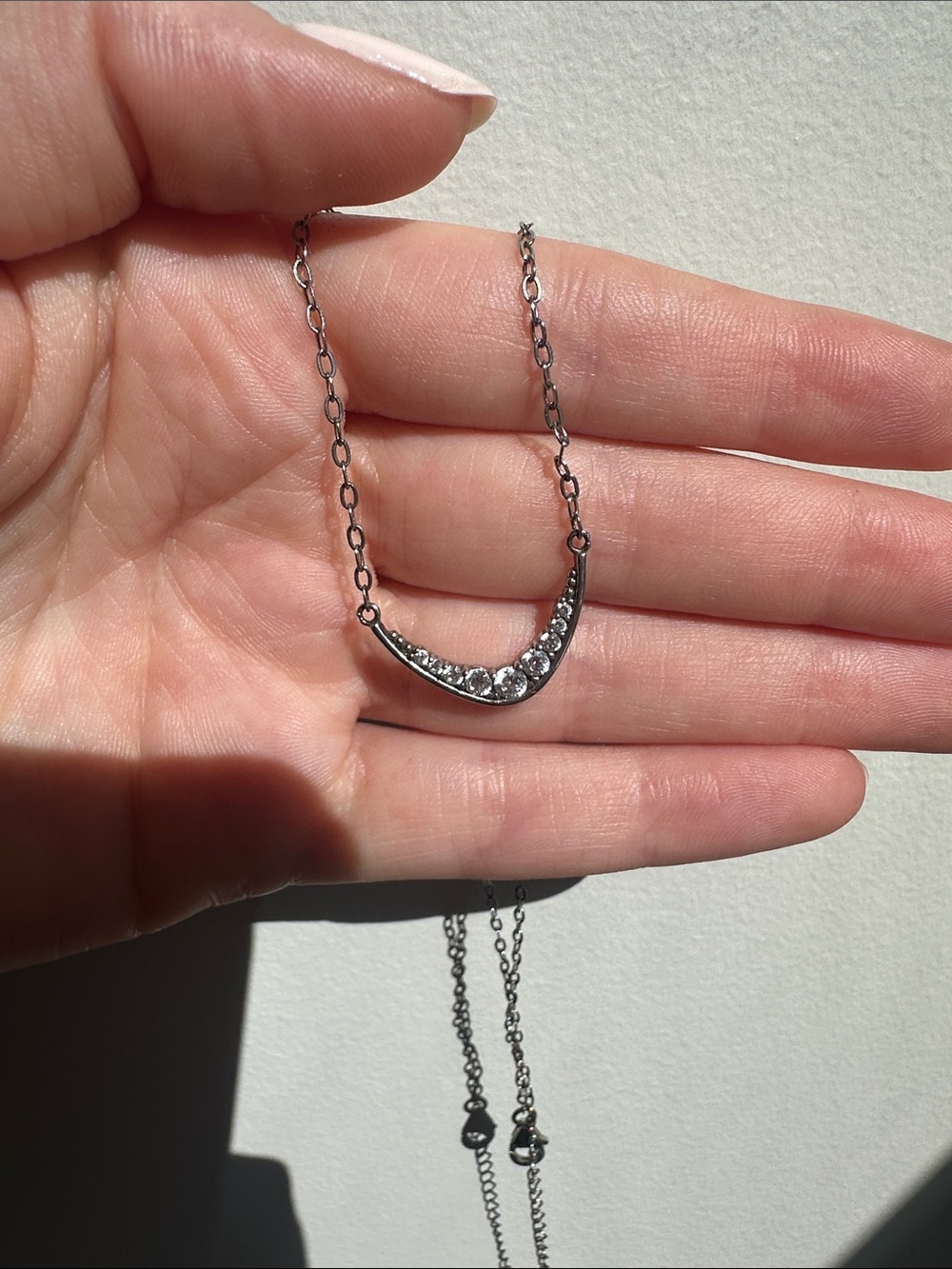 Sterling silver and CZ necklace